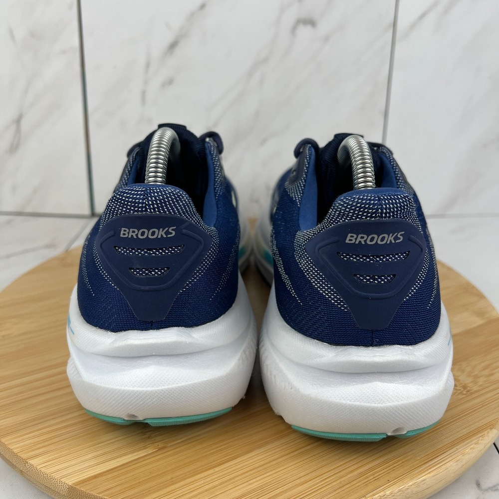 Brooks Ghost 17 Womens Size 10.5 Navy Turquoise Running Walk Shoes 1204311B458 - Picture 2 of 13